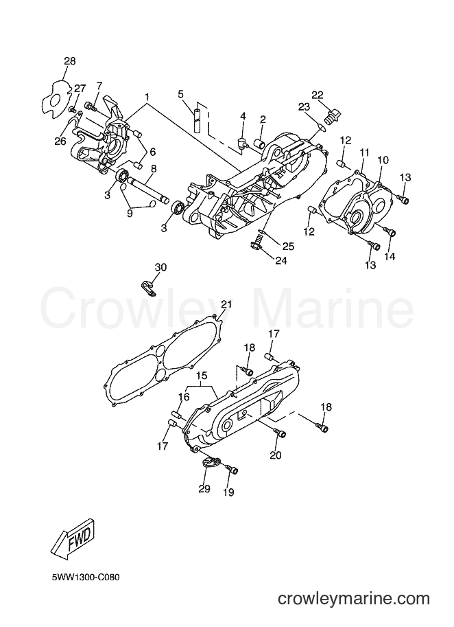 Yamaha Motors CW50N (2B7H) [020] - CRANKCASE