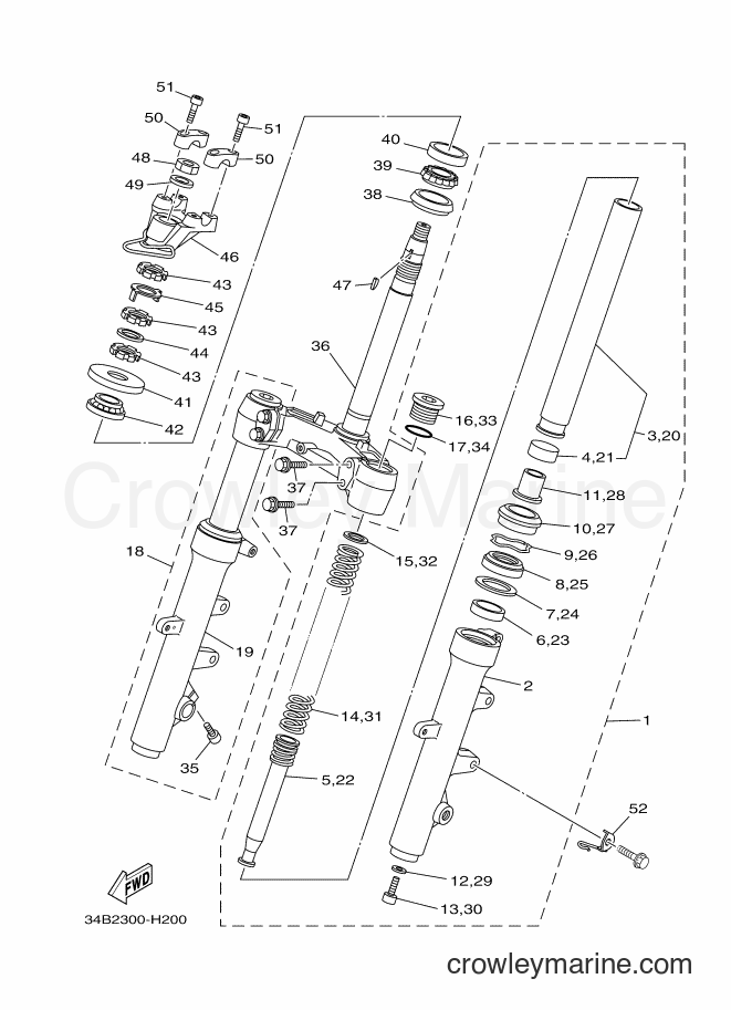 Yamaha Motors YP400 (34BA) [040] - STEERING