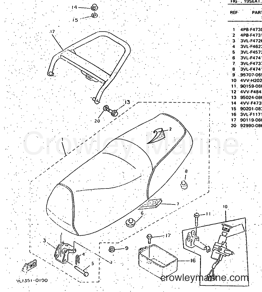 1997 Scooter CW50 - CW50 (4VVB) [999] - SEAT & CARRIER