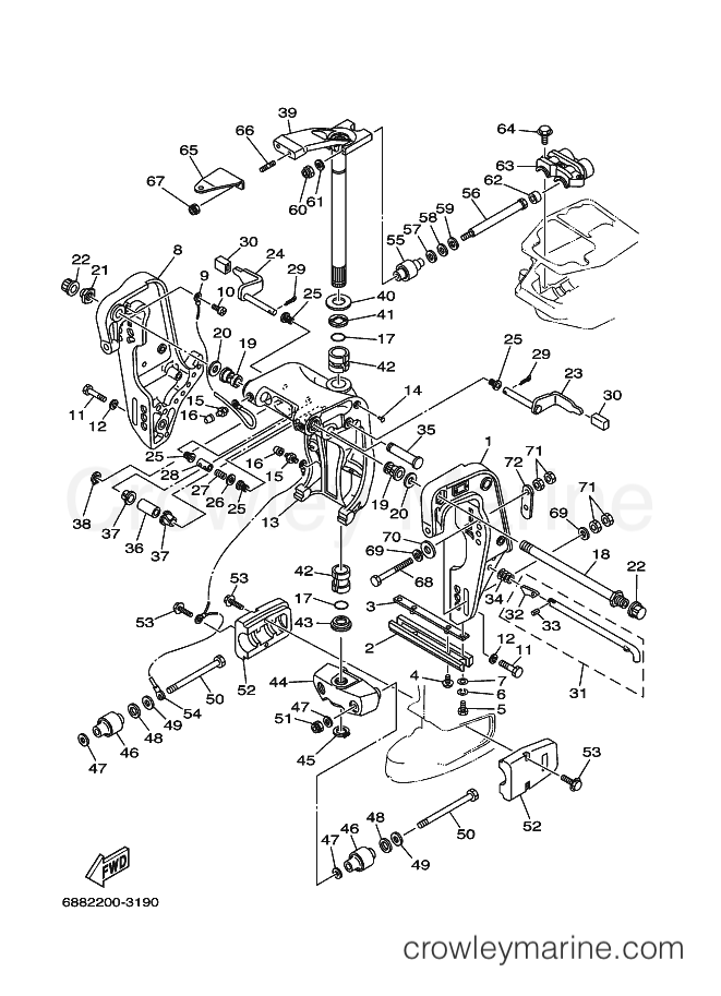 Yamaha Motors 85AET (6882) [080] - BRACKET 5