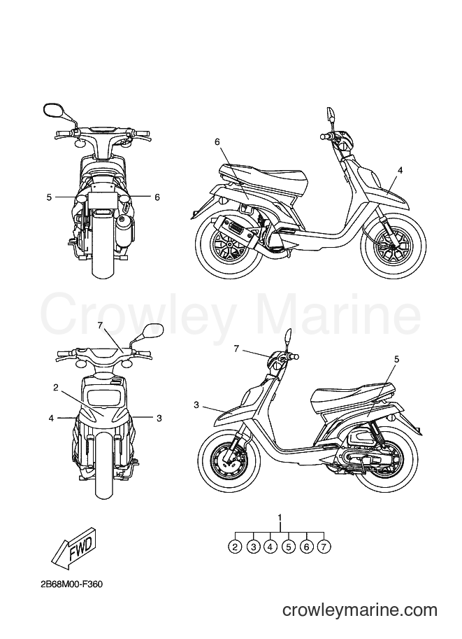 2007 Scooter CW50L - CW50L (2B68) [010] - GRAPHIC & EMBLEM