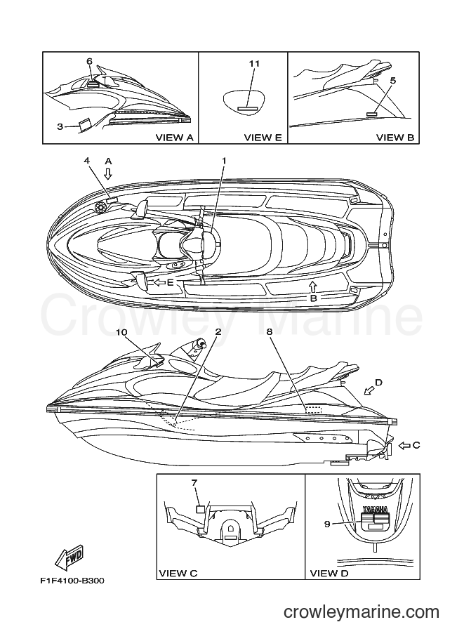Yamaha Motors JET FOR F1F (60G1) [030] - IMPORTANT LABELS 2