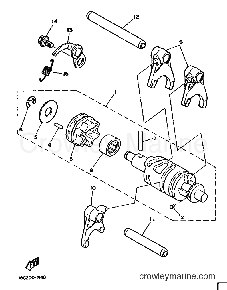 1989 Dirt Bike DT125MX - DT125MX (3SS1) [999] - SHIFT CAM & FORK