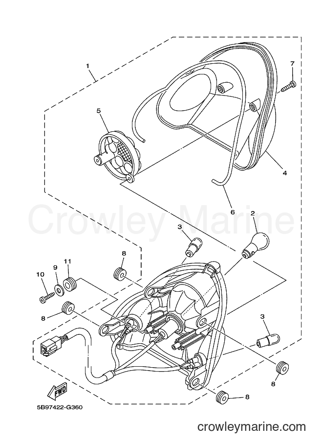 2008 Scooter T110SEC - T110SEC (5B97) [010] - TAILLIGHT