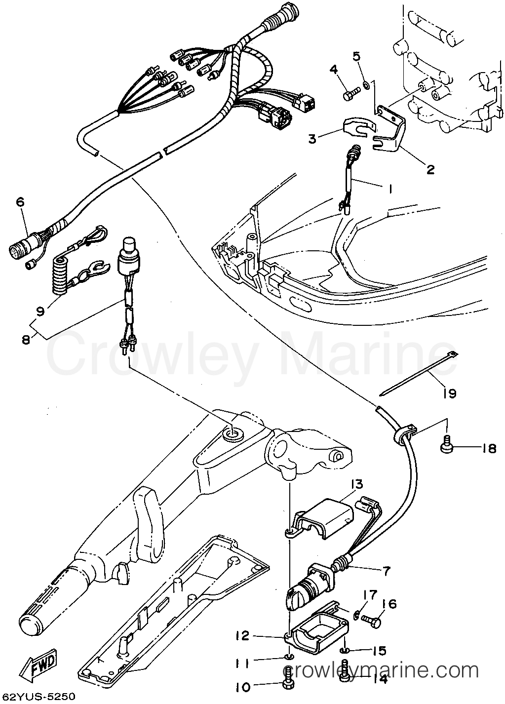 Yamaha Motors F50TLHT - ELECTRICAL 3 (TILLER HANDLE)