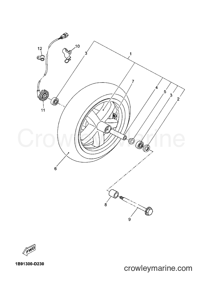 Yamaha Motors YP125R (1B97) [060] - FRONT WHEEL