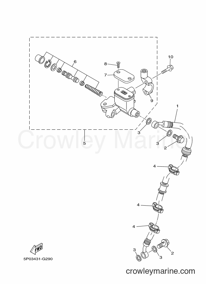 2008 Scooter AT135 - AT135 (5P04) [010] - FRONT MASTER CYLINDER