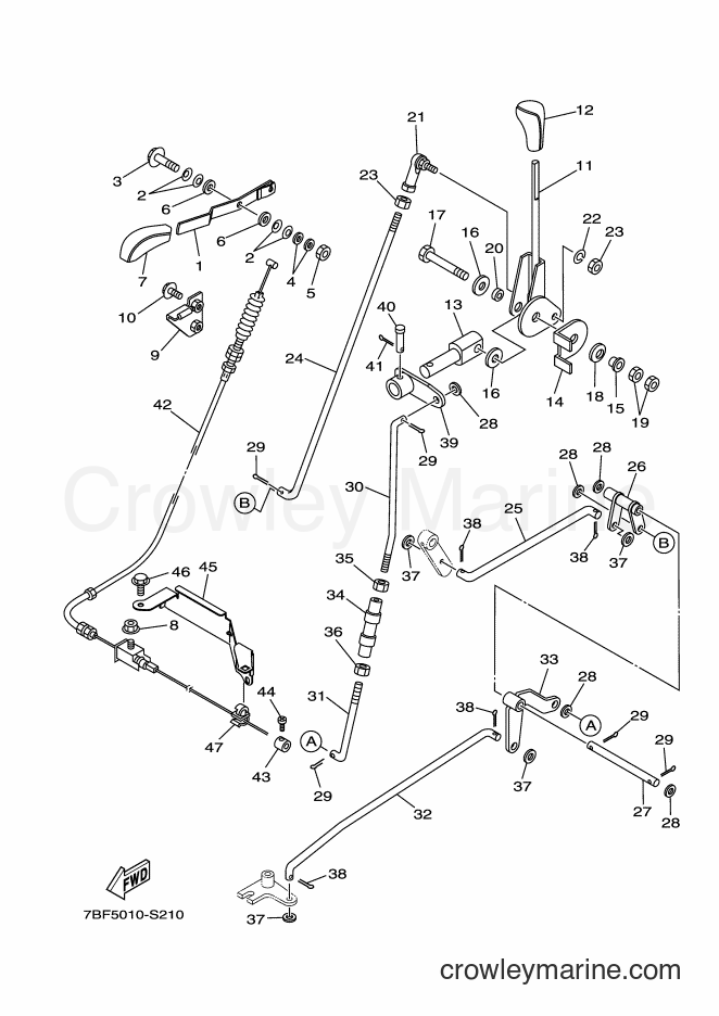 Yamaha Motors YT1380 (7BE3) [010] - DRIVE SHIFT LEVER