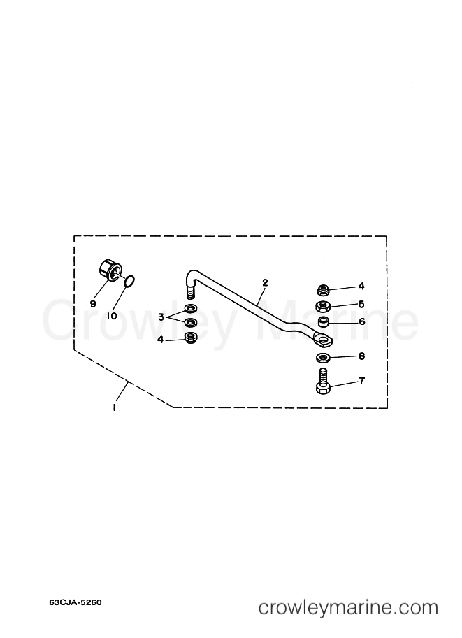Yamaha Motors 50HEMHDO (62X) [030] - STEERING GUIDE ATTACHMENT