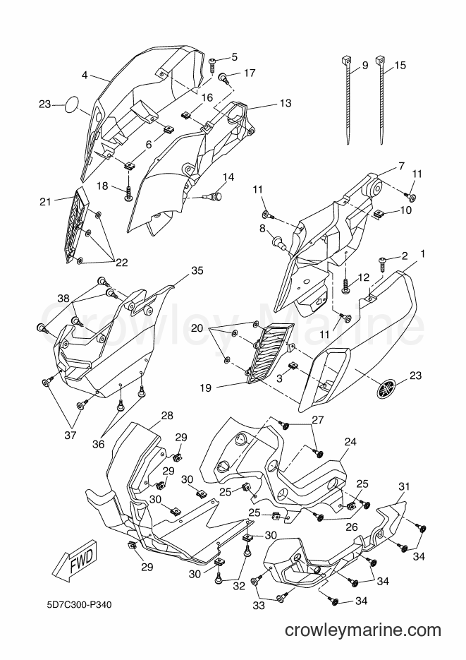 2016 Sport Bike MT125 - MT125 (BR33) [080] - COWLING 1