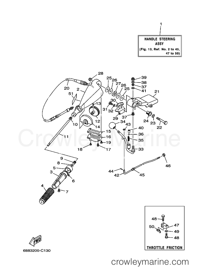 Yamaha Motors 85AED (6883) [200] - STEERING