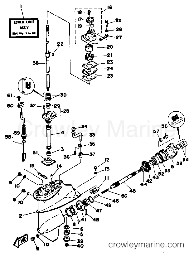 Yamaha Motors 15SG - LOWER DRIVE 1