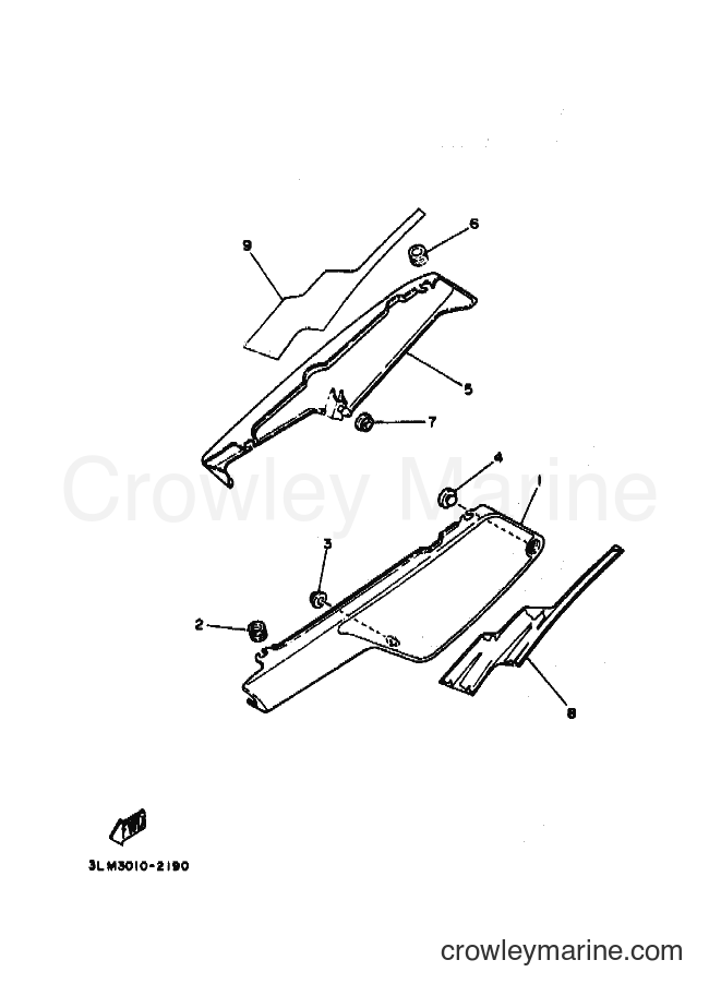 1994 Dirt Bike DT50LC - DT50LC (3BKA) [010] - SIDE COVER
