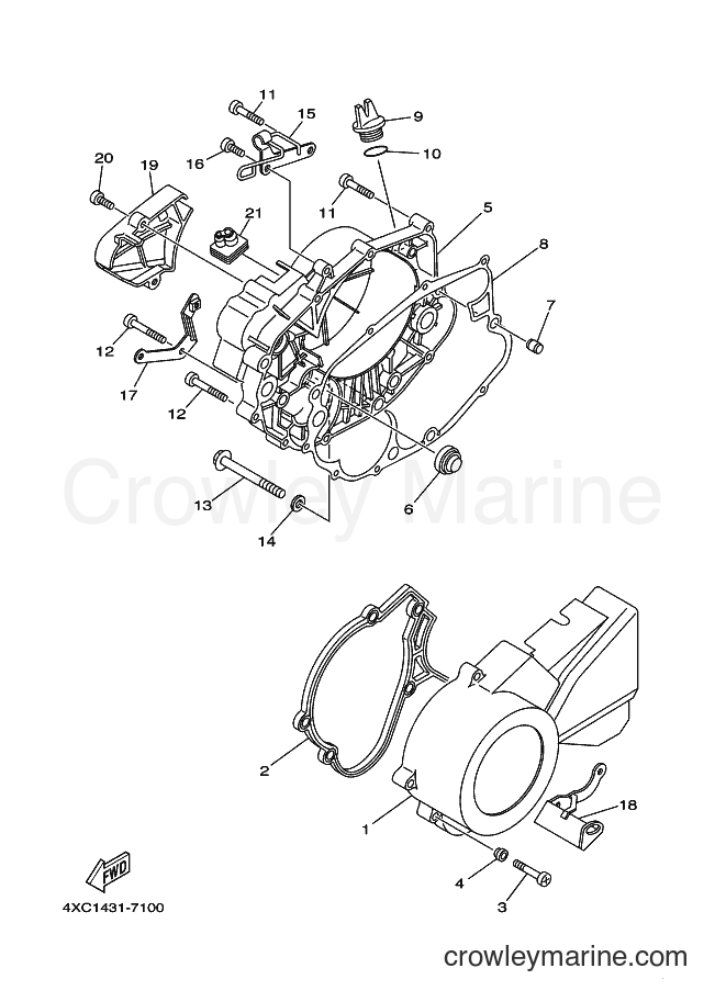 1998 Maxi-Scooter STR126A - STR126A (5BD1) [010] - CRANKCASE COVER 1