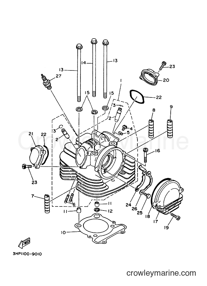 2002 ATV YFM350X - YFM350X (5NF4) [020] - CYLINDER HEAD