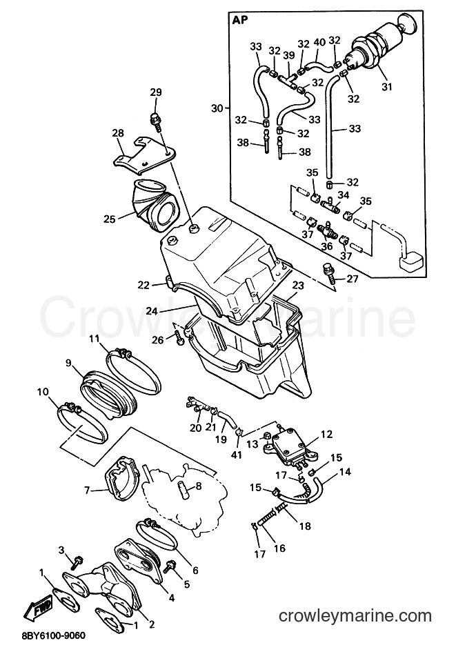 1999 Snowmobile ET410TR - ET410TR (8BY6) [030] - INTAKE
