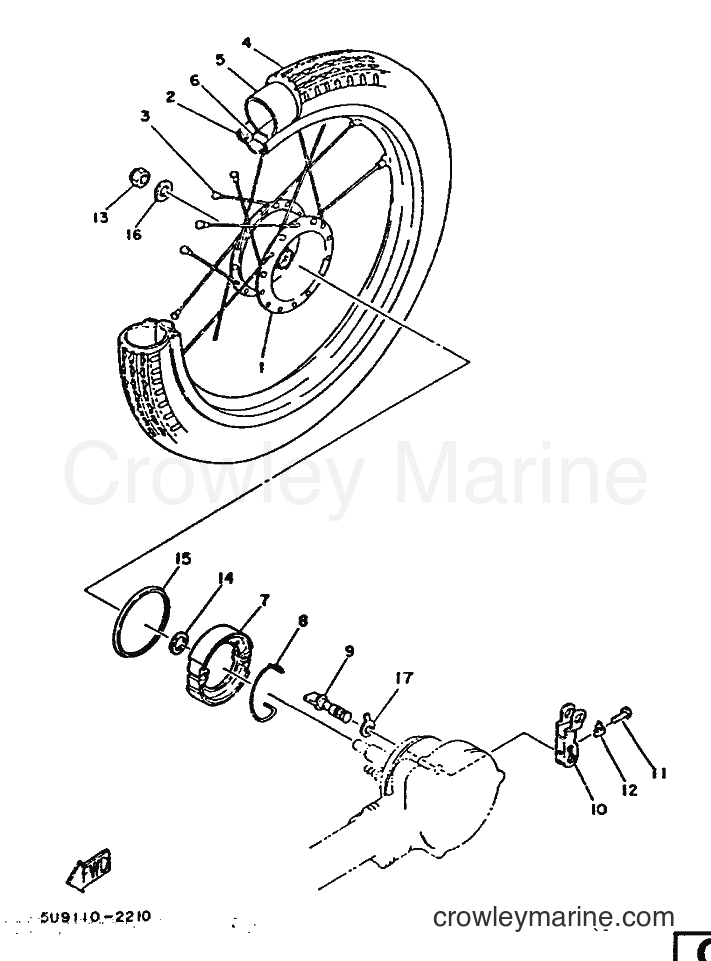 1992 Scooter MA50M - MA50M (2FV) [999] - REAR WHEEL