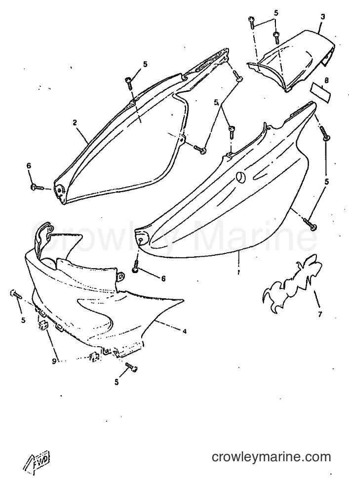 1998 Scooter CW50RS - CW50RS (4TDK) [010] - SIDE COVER