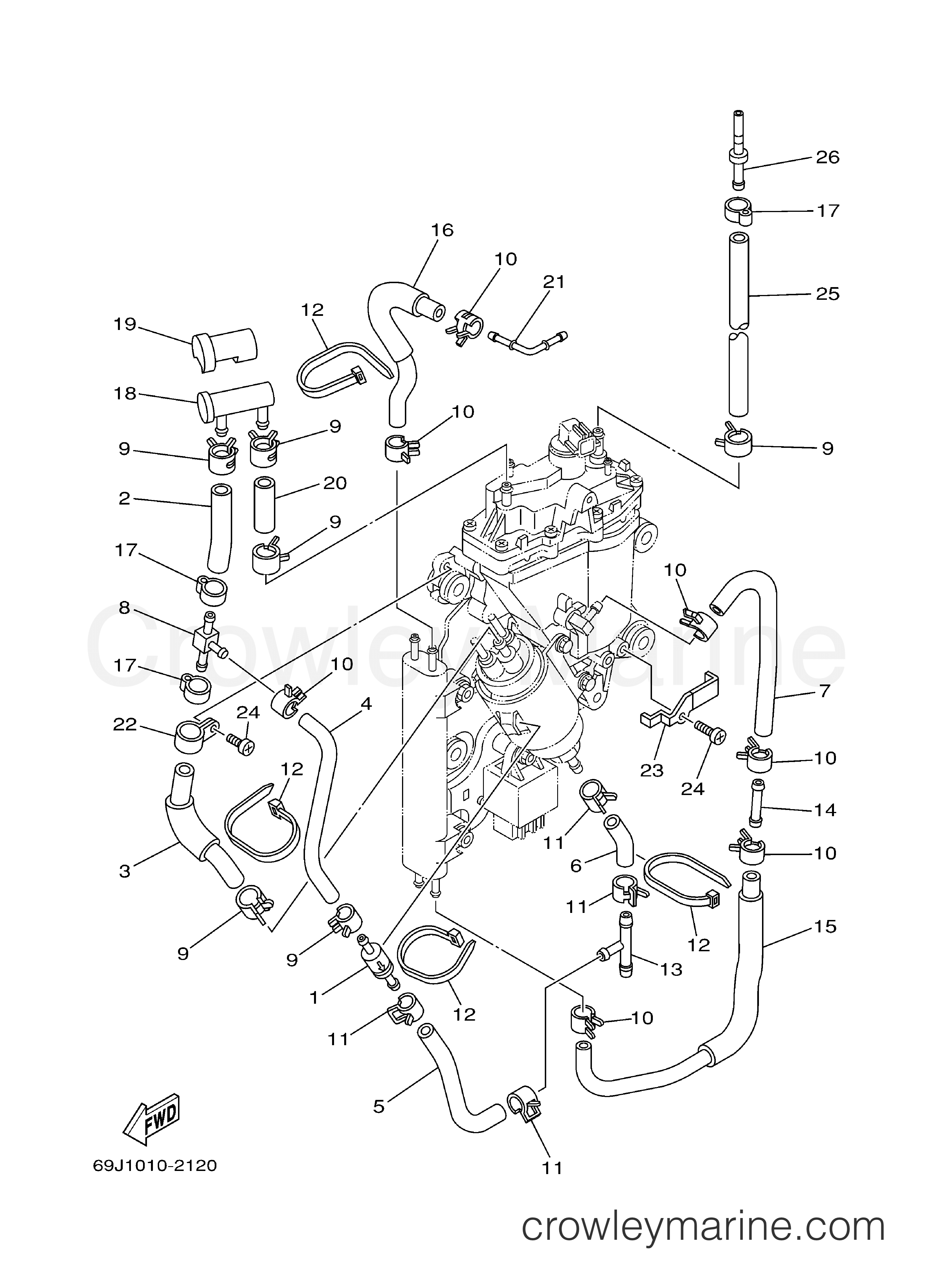 Yamaha Motors LF200TXRB - FUEL INJECTION PUMP 2