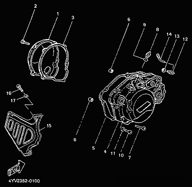 2000 Scooter TZR50 - TZR50 (4YV2) [000] - CRANKCASE COVER 1