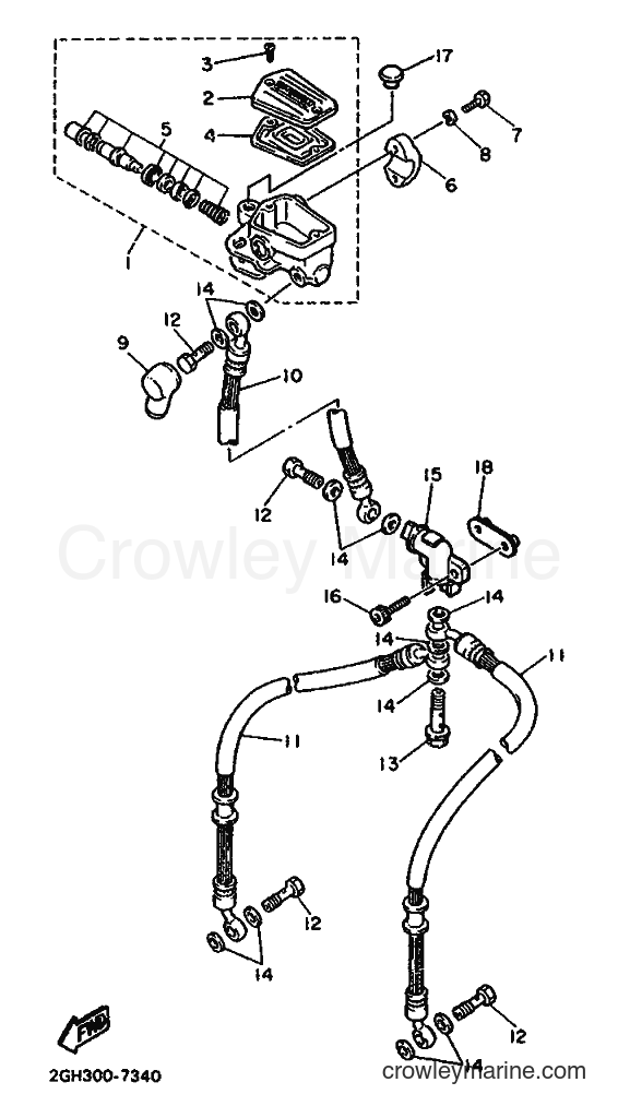 1987 Sport Bike FZR1000 - FZR1000 (2LA) [999] - FRONT MASTER CYLINDER