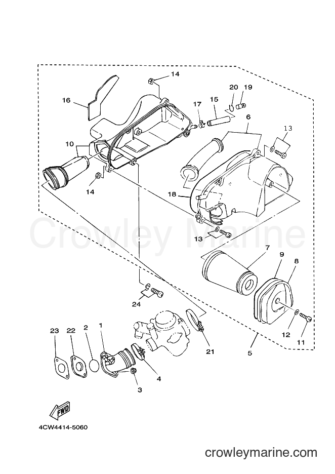 1997 Scooter XC125TR - XC125TR (4THC) [999] - INTAKE