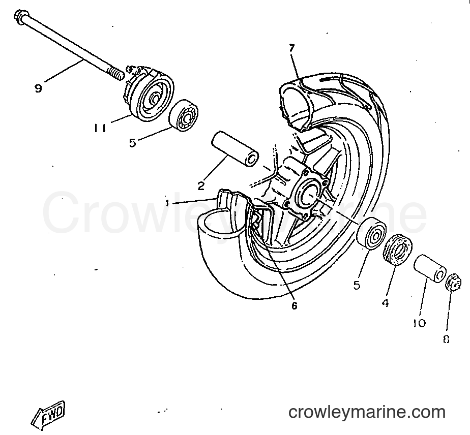 1998 Scooter CW50RS - CW50RS (4TDK) [010] - FRONT WHEEL