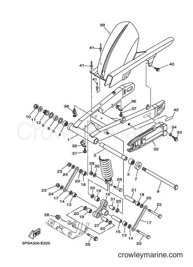 2008 Street Bike TDM900 - TDM900 (5PSE) [010] - REAR ARM