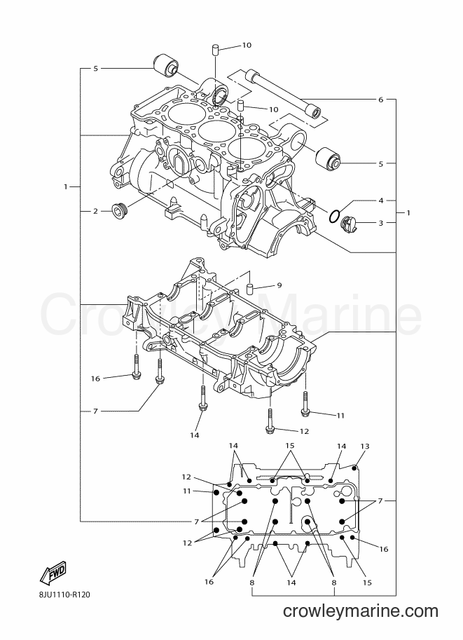 Yamaha Motors VK10F (8KW2) [020] - CRANKCASE
