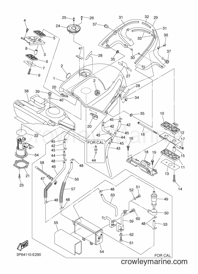 2011 Sport Bike FJR1300A - FJR1300A (1CYD) [010] - FUEL TANK