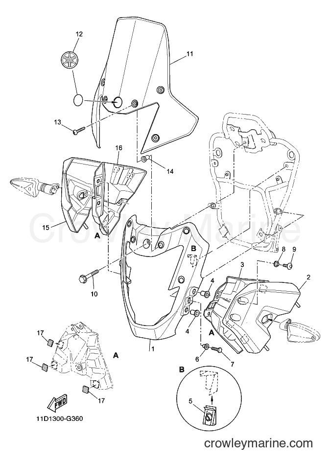 2009 Dirt Bike XT660Z - XT660Z (11D2) [010] - COWLING