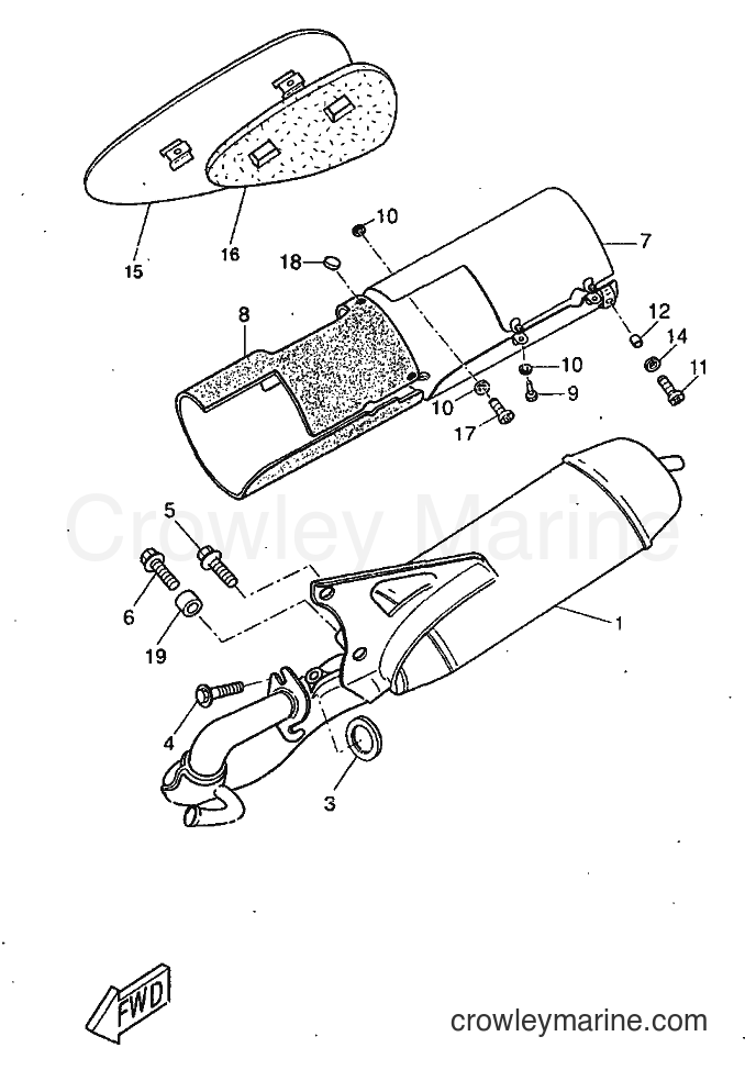 1998 Scooter CW50RS - CW50RS (4WB3) [010] - EXHAUST