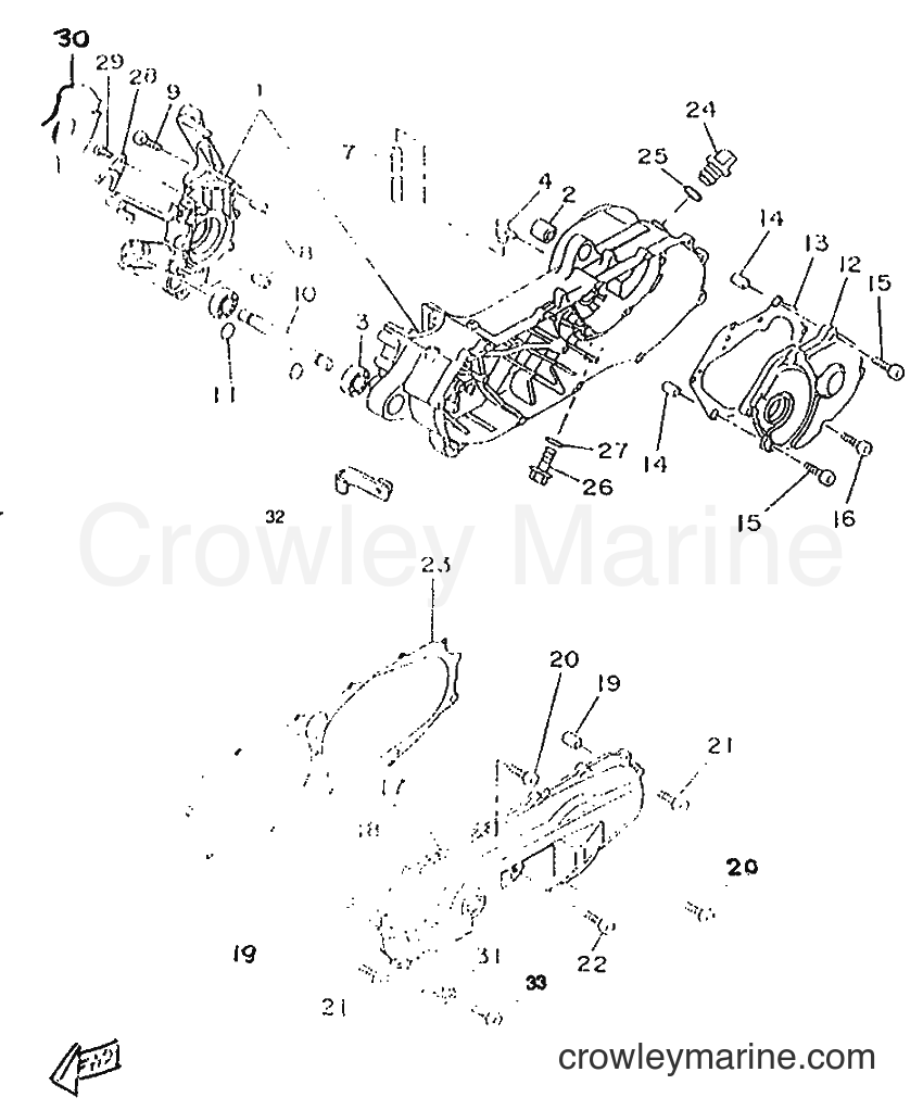 1996 Scooter CW50RSP - CW50RSP (4WT1) [999] - CRANKCASE