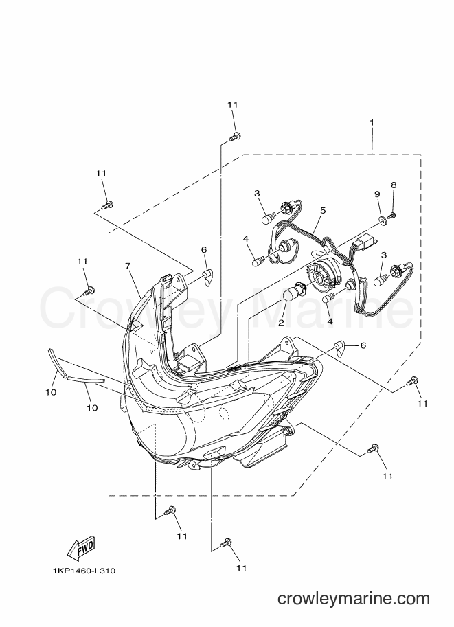 Yamaha Motors AL115FX (1KP4) [010] - HEADLIGHT