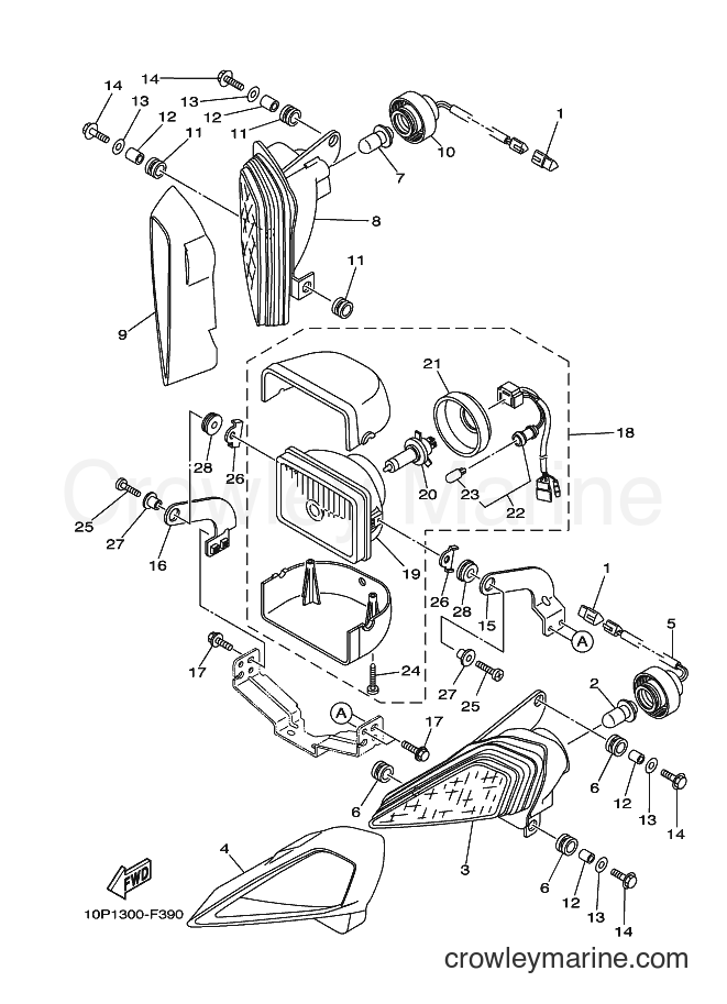 2012 ATV YFM350R - YFM350R (10P9) [010] - HEADLIGHT