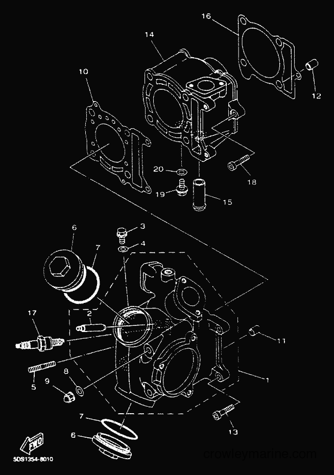 2000 Scooter YP125E - YP125E (5DSK) [010] - CYLINDER