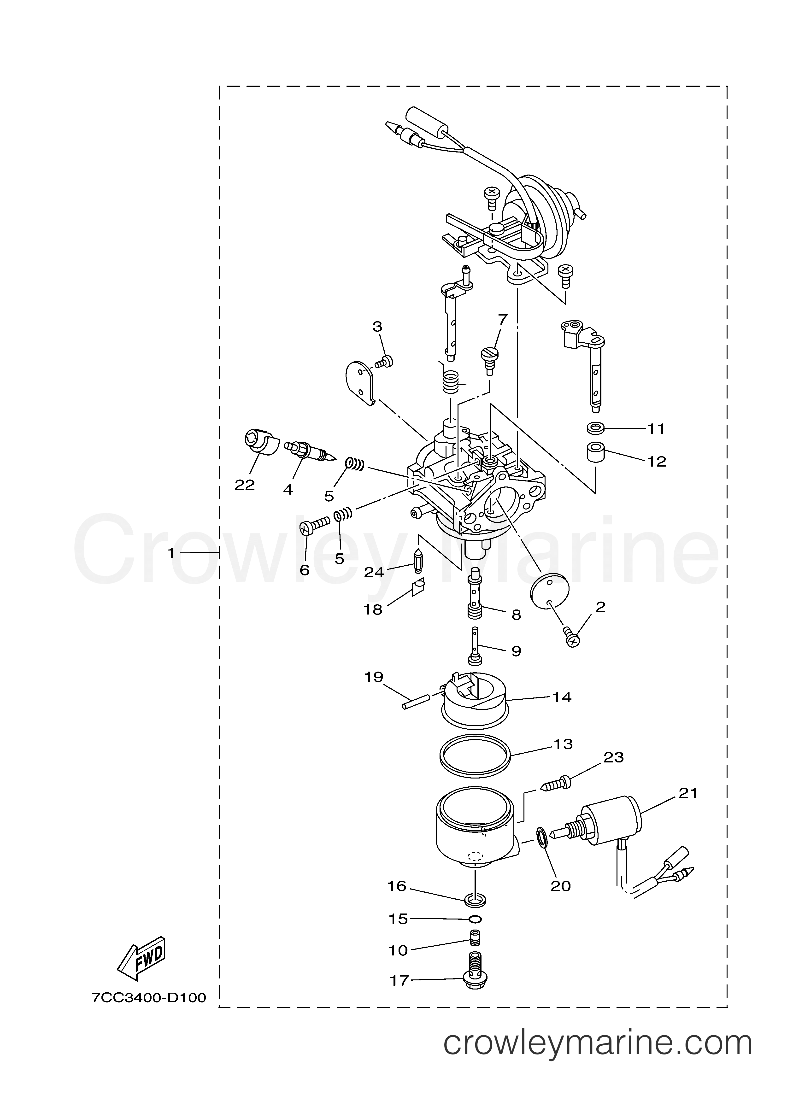 Yamaha Motors EF5200DEH - CARBURETOR 1 EF5200DEH