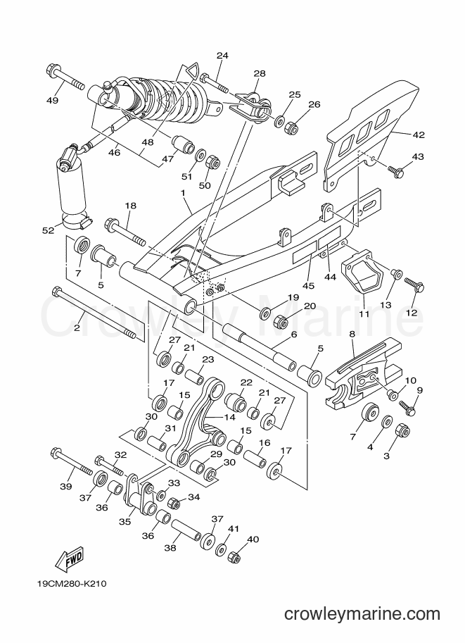 Yamaha Motors TT-R125LWE (19CU) [010] - REAR ARM & SUSPENSION 2