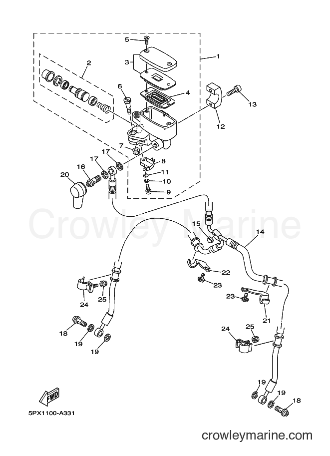Yamaha Motors XV1700PC (5PXD) [010] - FRONT MASTER CYLINDER