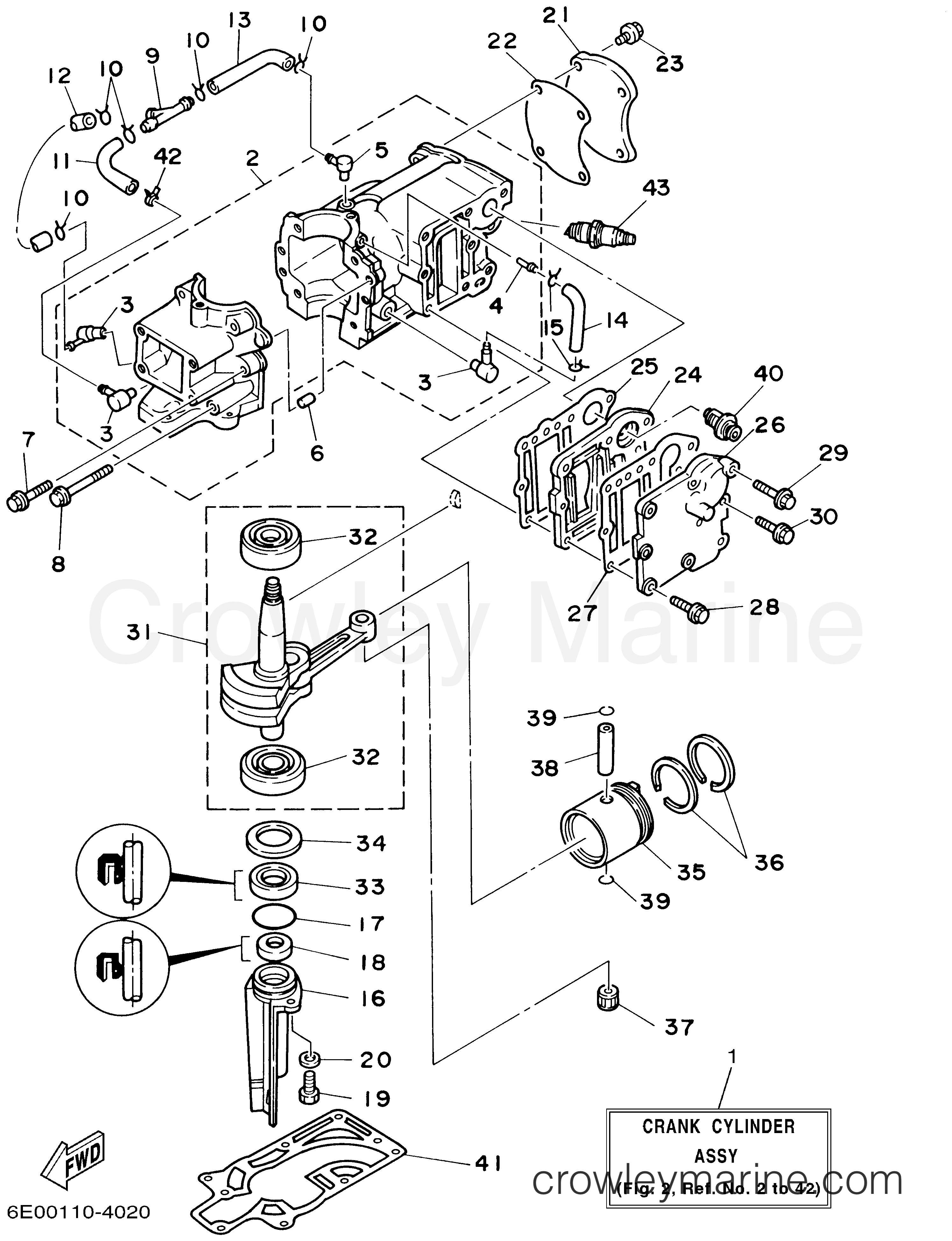 Yamaha Motors 5MSHA - CYLINDER CRANKCASE