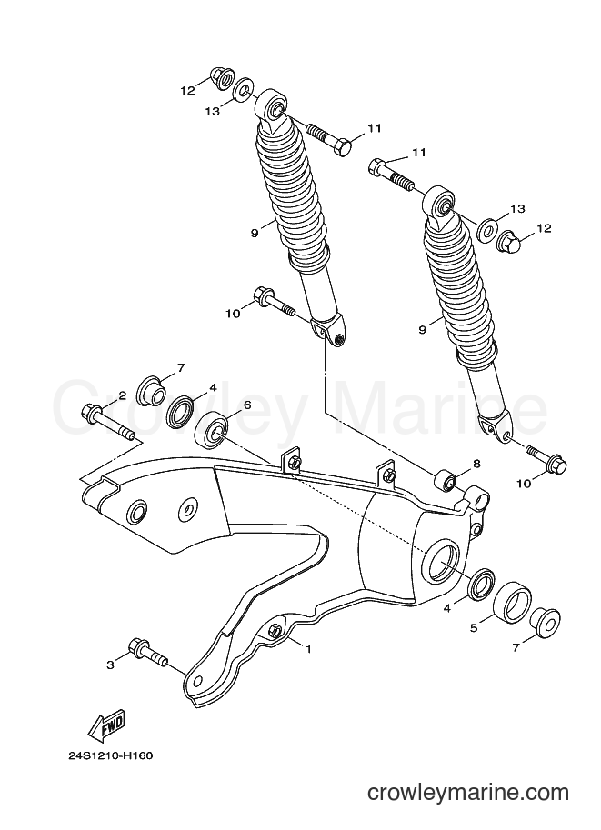 2009 Scooter YW125 - YW125 (37D1) [010] - REAR ARM & SUSPENSION