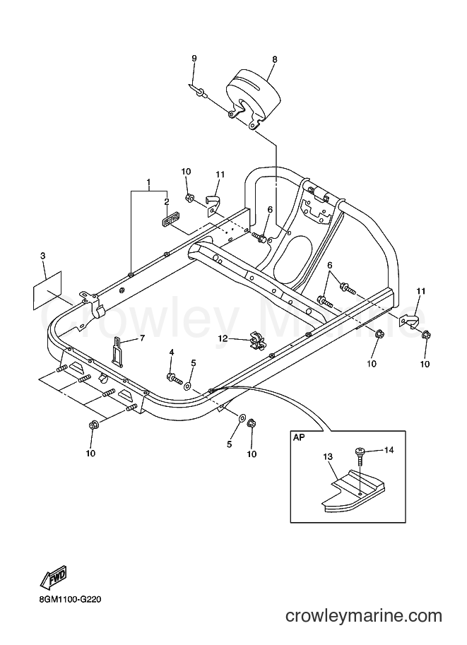Yamaha Motors RS10STGT (8HE4) [010] - STEERING GATE