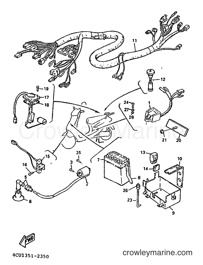 1995 Scooter YE80 - YE80 (4MU3) [999] - ELECTRICAL 2
