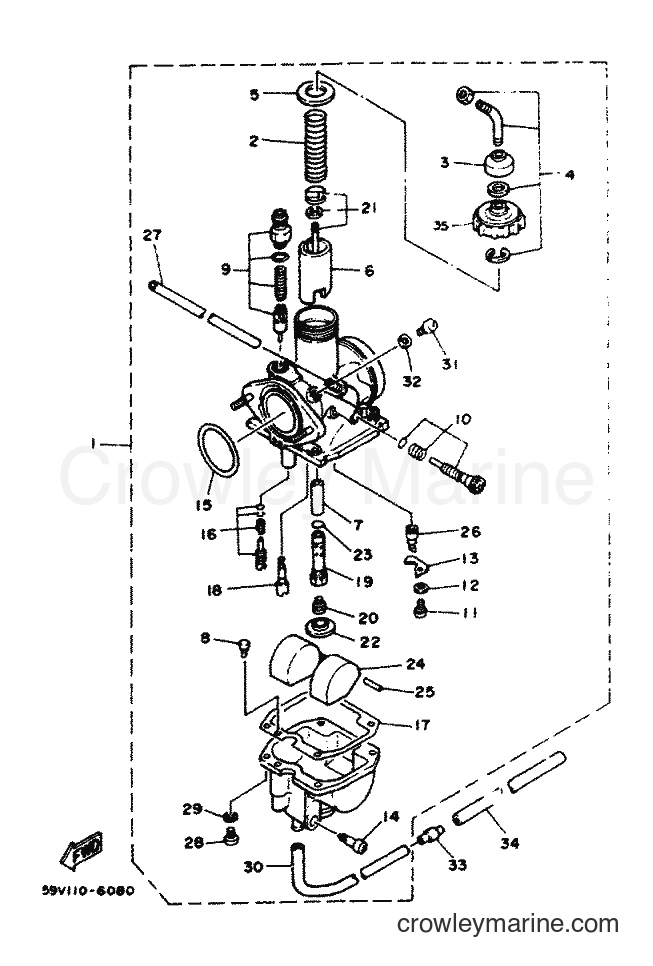 1986 ATV YFM225N - YFM225N (59V) [999] - CARBURETOR