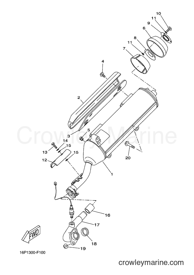 2010 Scooter VP125 - VP125 (16P6) [020] - EXHAUST