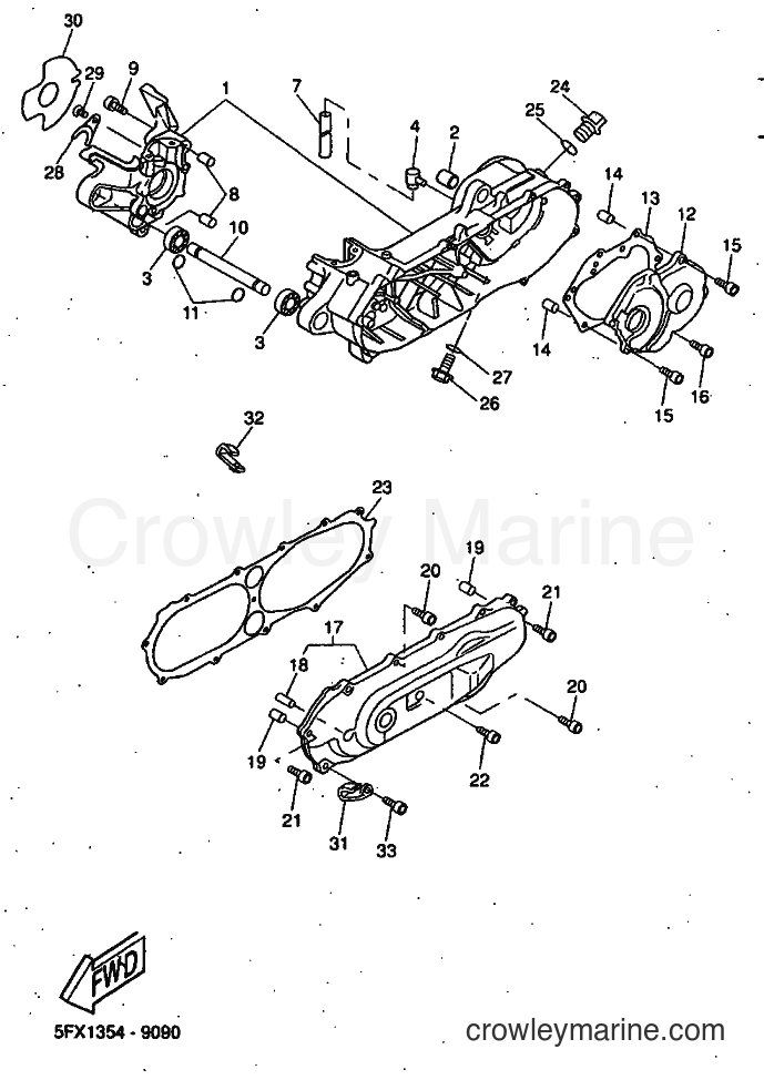 1999 Scooter CW50RS - CW50RS (5FX9) [999] - CRANKCASE