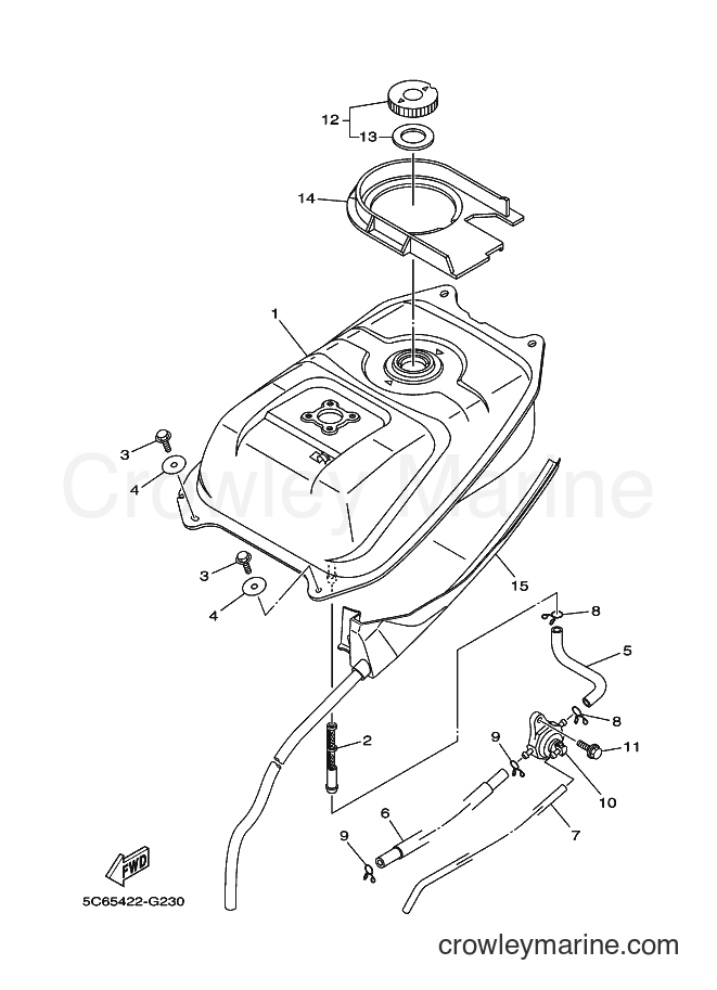 2009 Scooter T110LEC - T110LEC (5C67) [010] - FUEL TANK