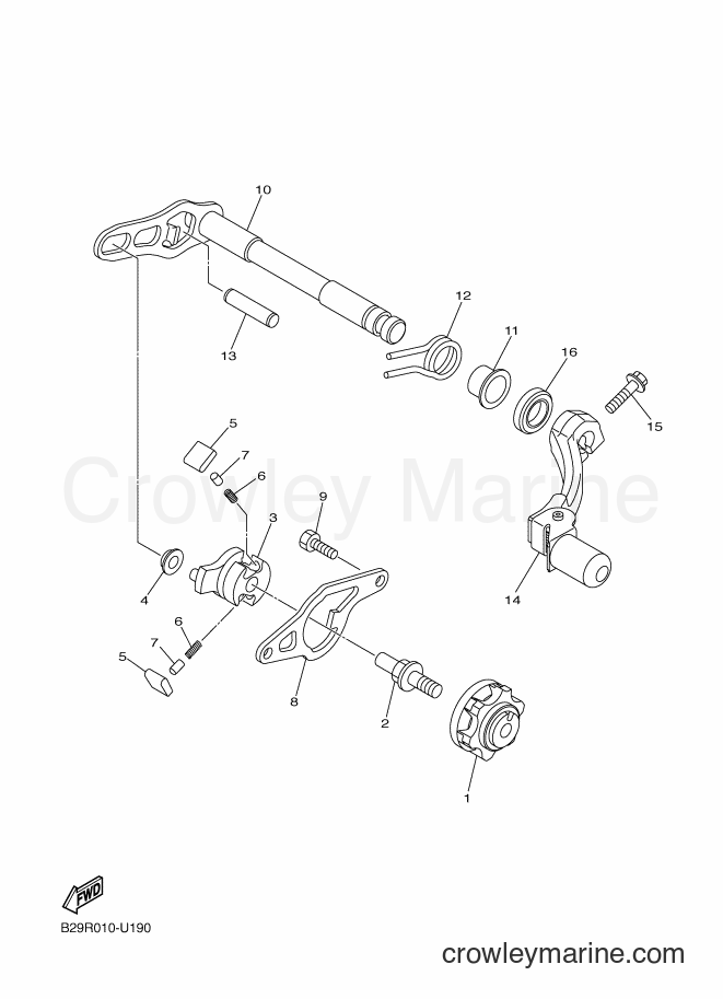 2019 Dirt Bike YZ250FX - YZ250FX (B29N) [010] - SHIFT SHAFT