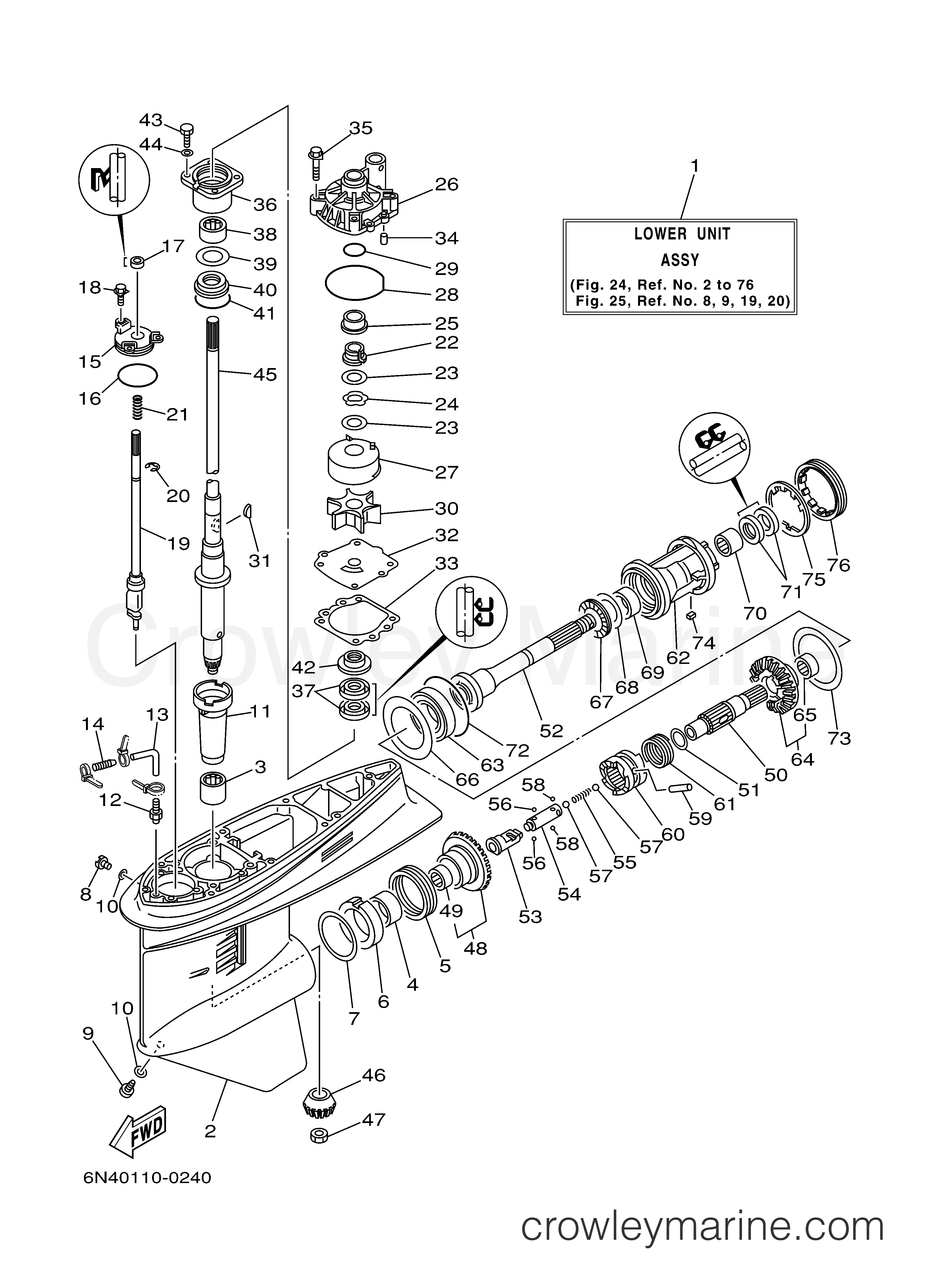 Yamaha Motors L130TXRY - LOWER CASING DRIVE 3