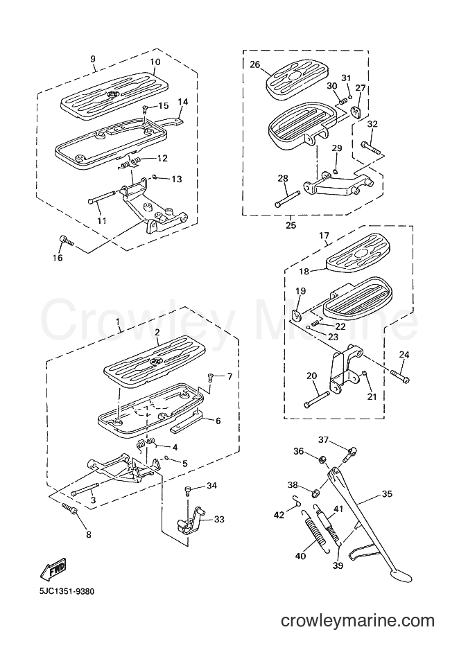 2000 Cruiser XVZ13TF - XVZ13TF (5JC2) [010] - STAND & FOOTREST